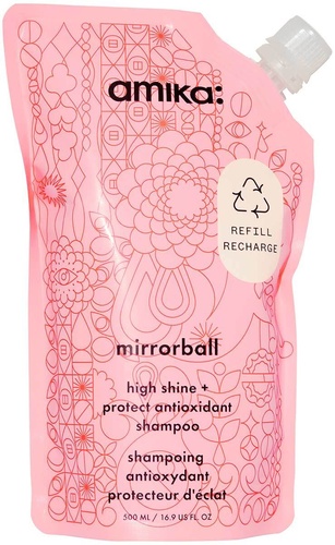 amika mirrorball high shine + protect antioxident shampoo 500 ml