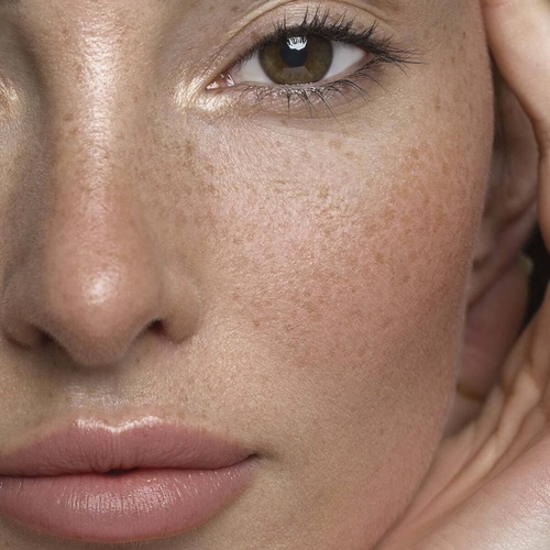 Piel real con textura saludable