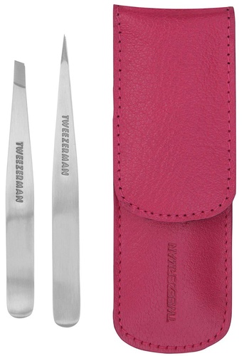 TWEEZERMAN Petite Tweeze Set with Case - Pink » buy online | NICHE BEAUTY