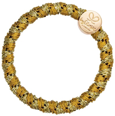 By Eloise Woven Gold Circle Olive Green