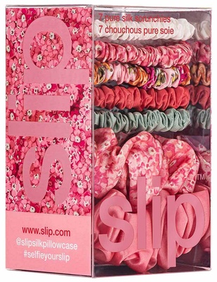 Slip slip pure silk scrunchies - daisy set