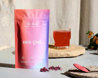 HER ONE Skin Glow Peach Hibiscus - with Collagen